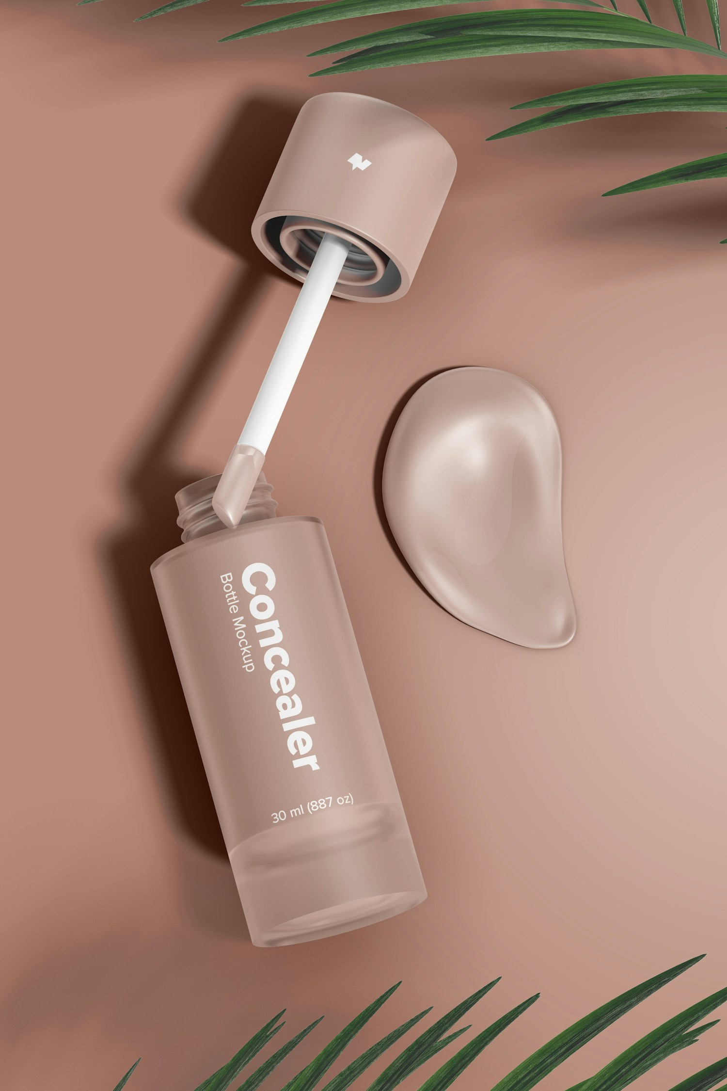 Concealer Bottle Mockup, Opened Concealer Bottle Mockup, Opened