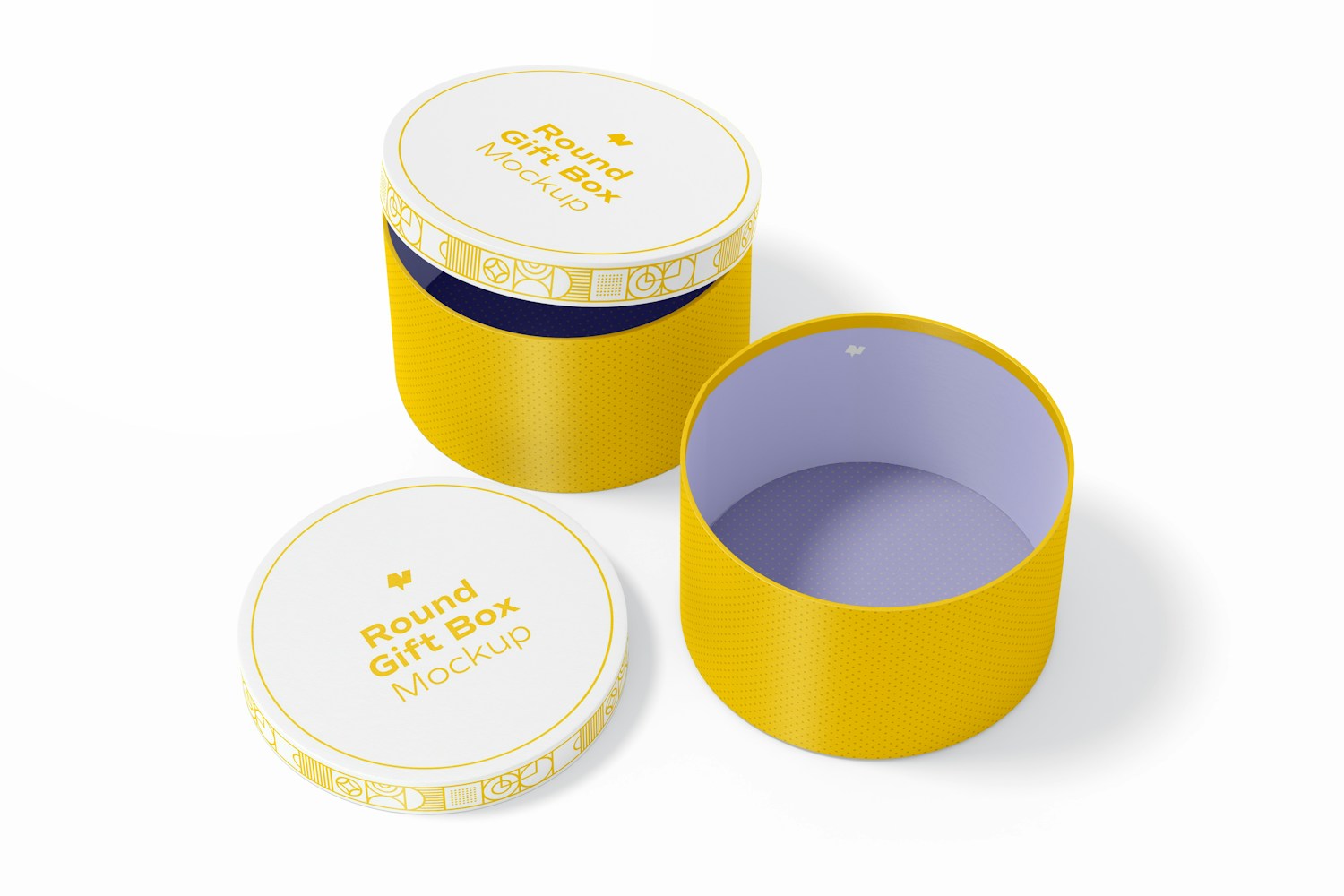 Round Gift Boxes Mockup Round Gift Boxes Mockup