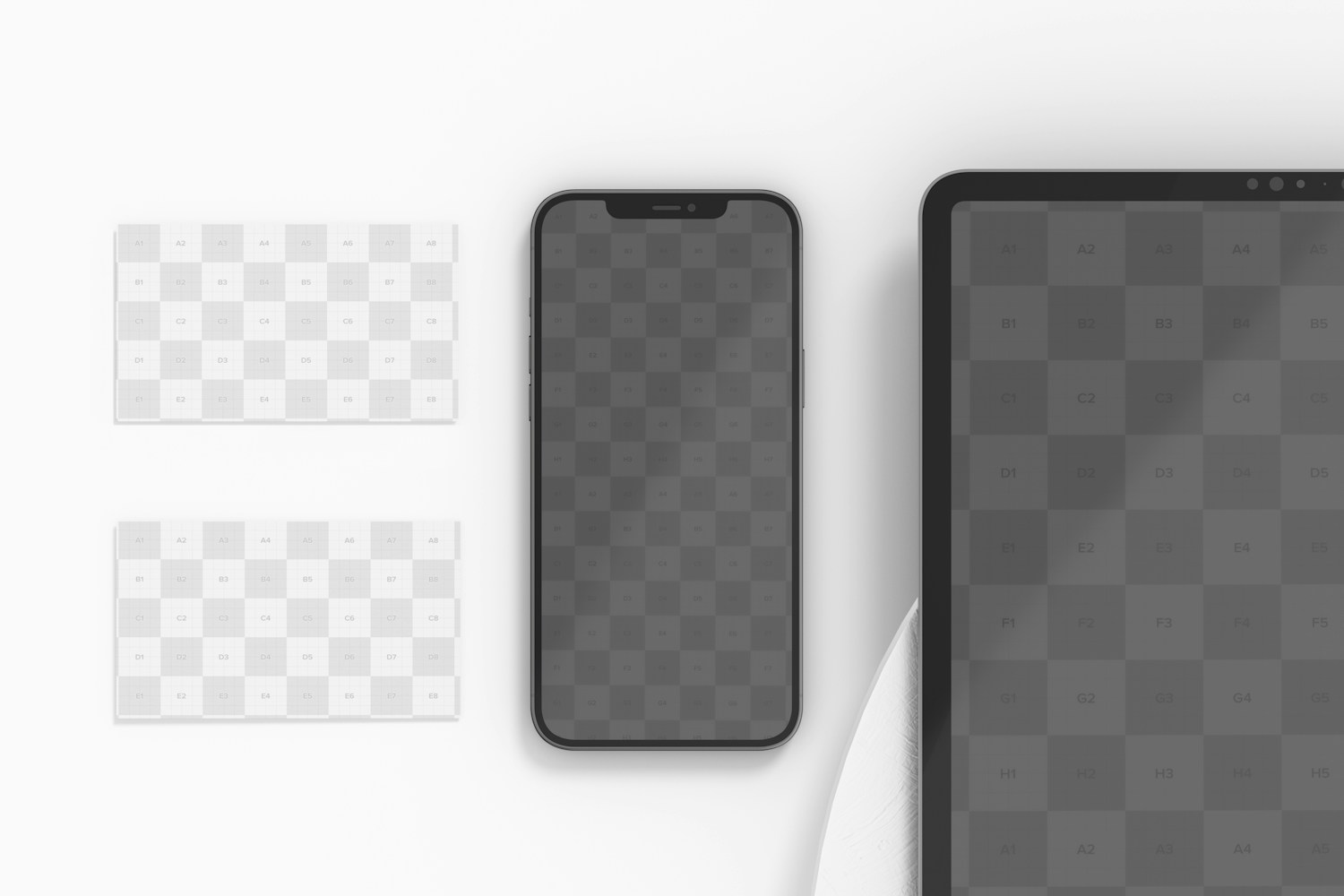 Business Card with Devices Mockup 02