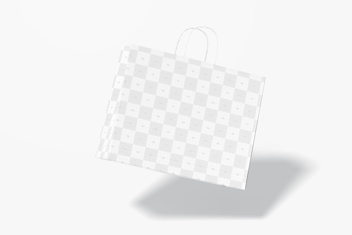 Jumbo Paper Shopping Bag Mockup, Falling Jumbo Paper Shopping Bag Mockup, Falling