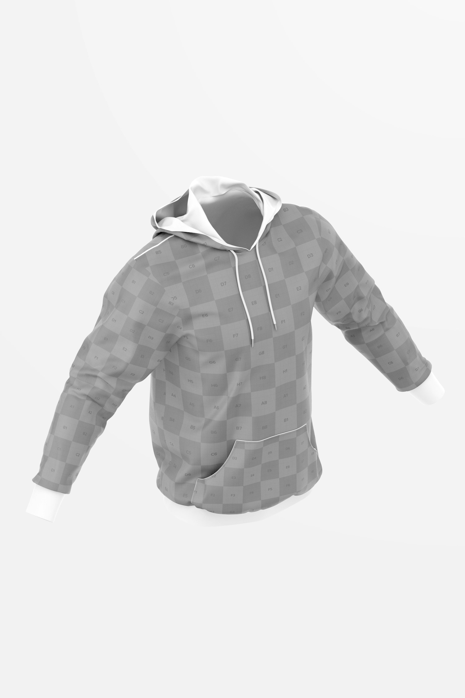 Hoodie Mockup, Isometric Right View