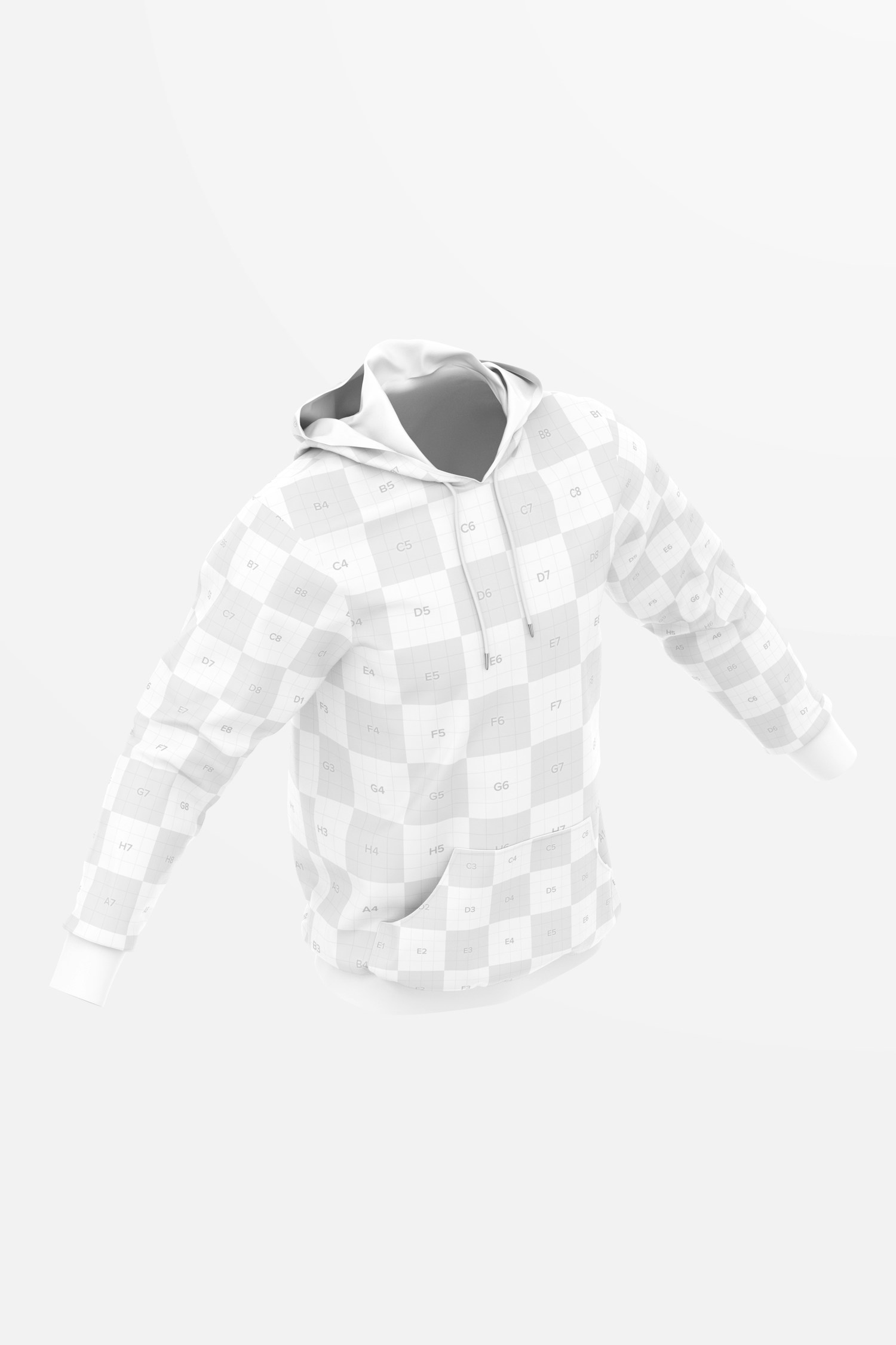 Hoodie Mockup, Isometric Right View