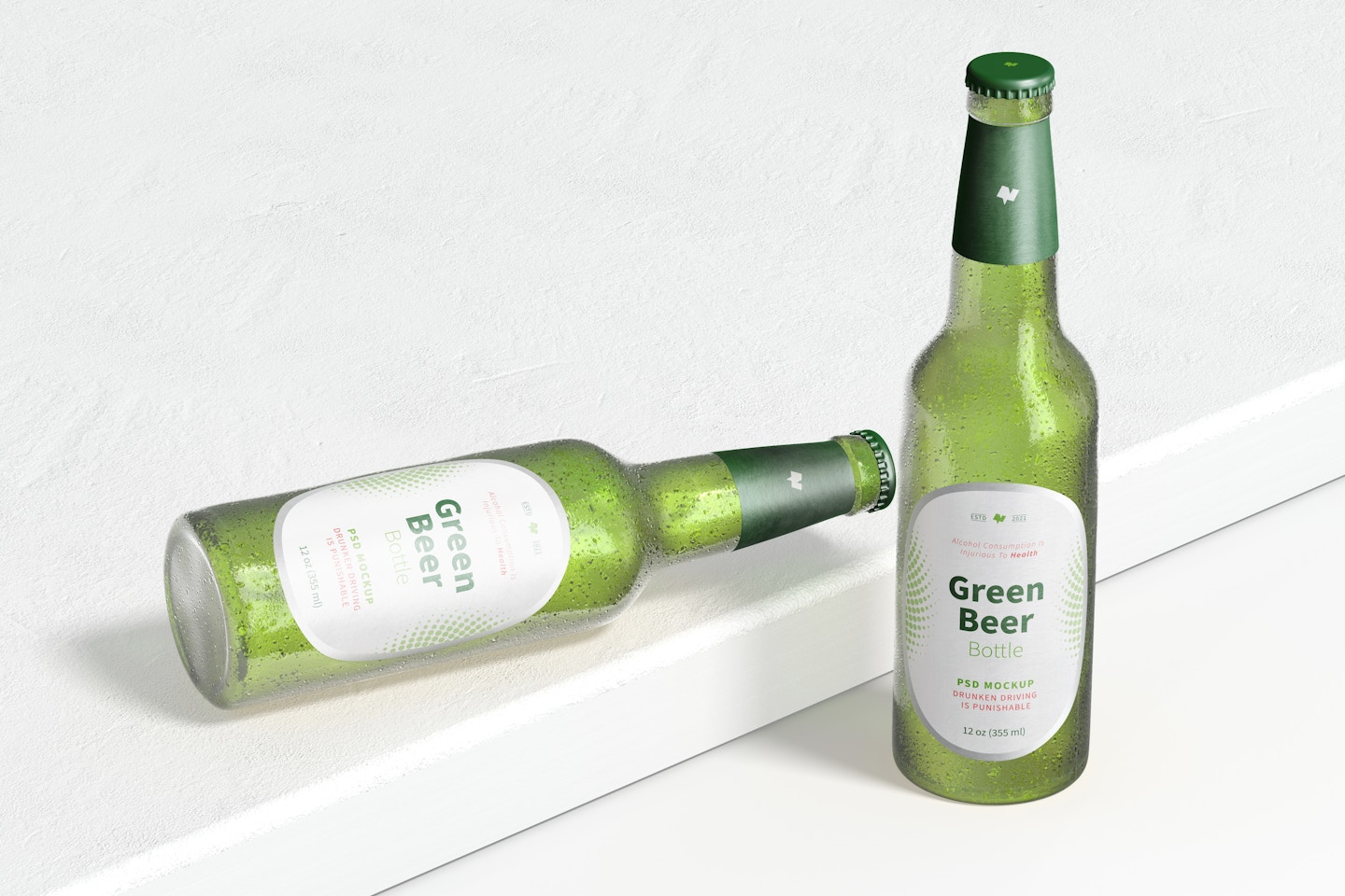 Maqueta de Botellas Verdes de Cerveza, Perspectiva
