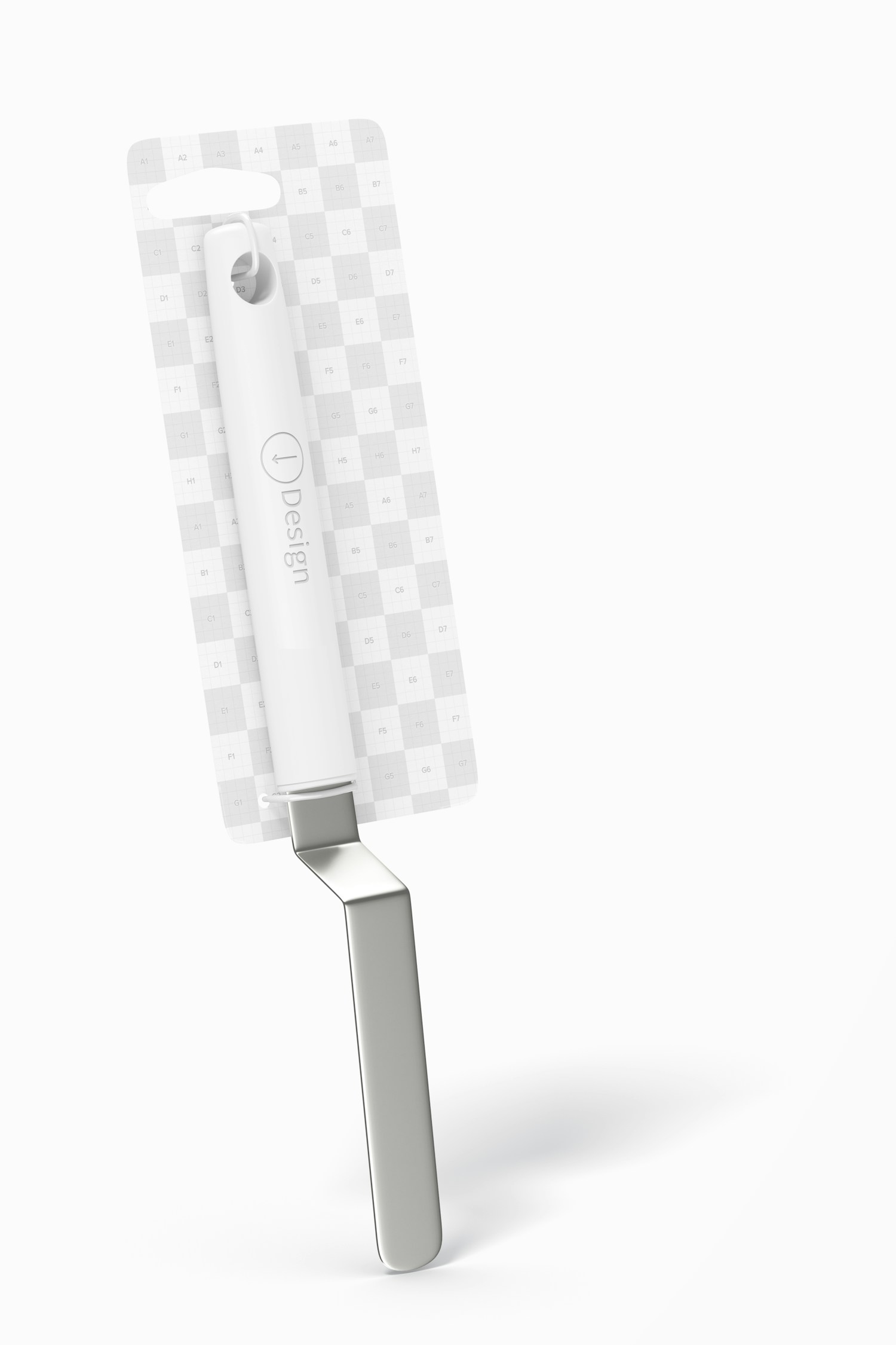 Pastry Spatula on Blister Mockup, Leaned