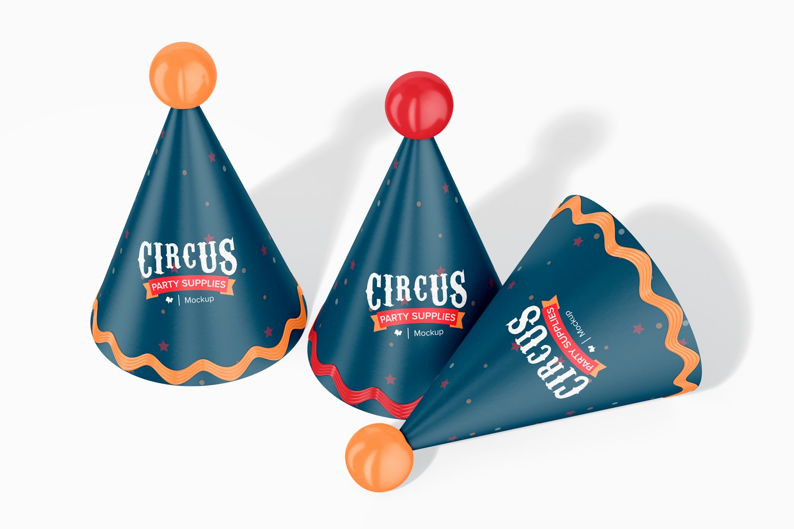 Circus Hats Mockup, Perspective