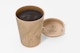 Eco Coffee Cup with Lid Mockup, High Angle View