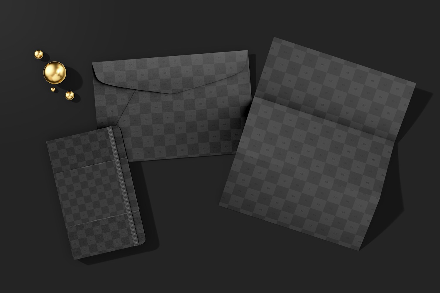 Luxury Letterhead Mockup, with Leather Notebook