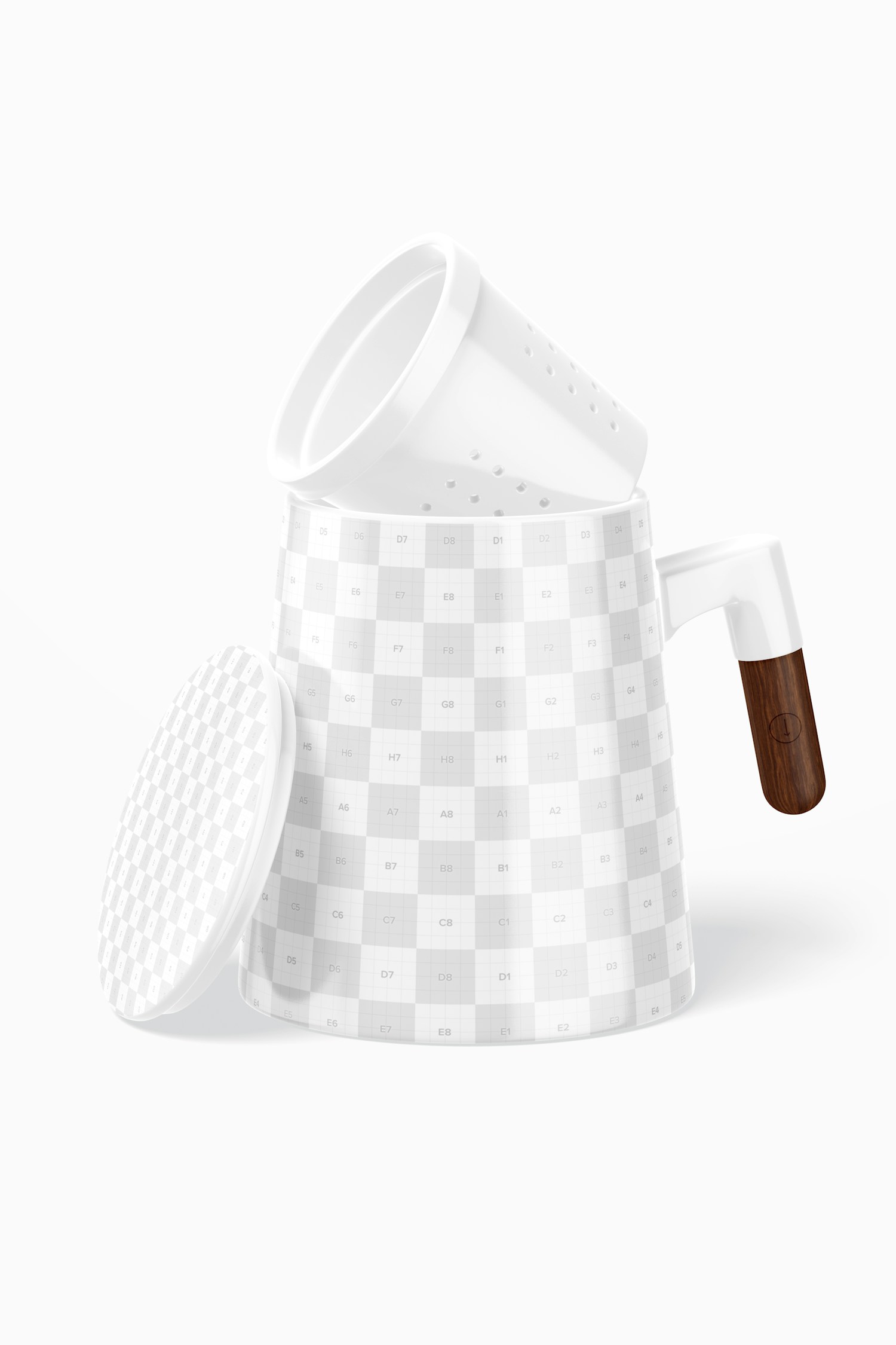 Tea Infuser Cup Mockup, Side View