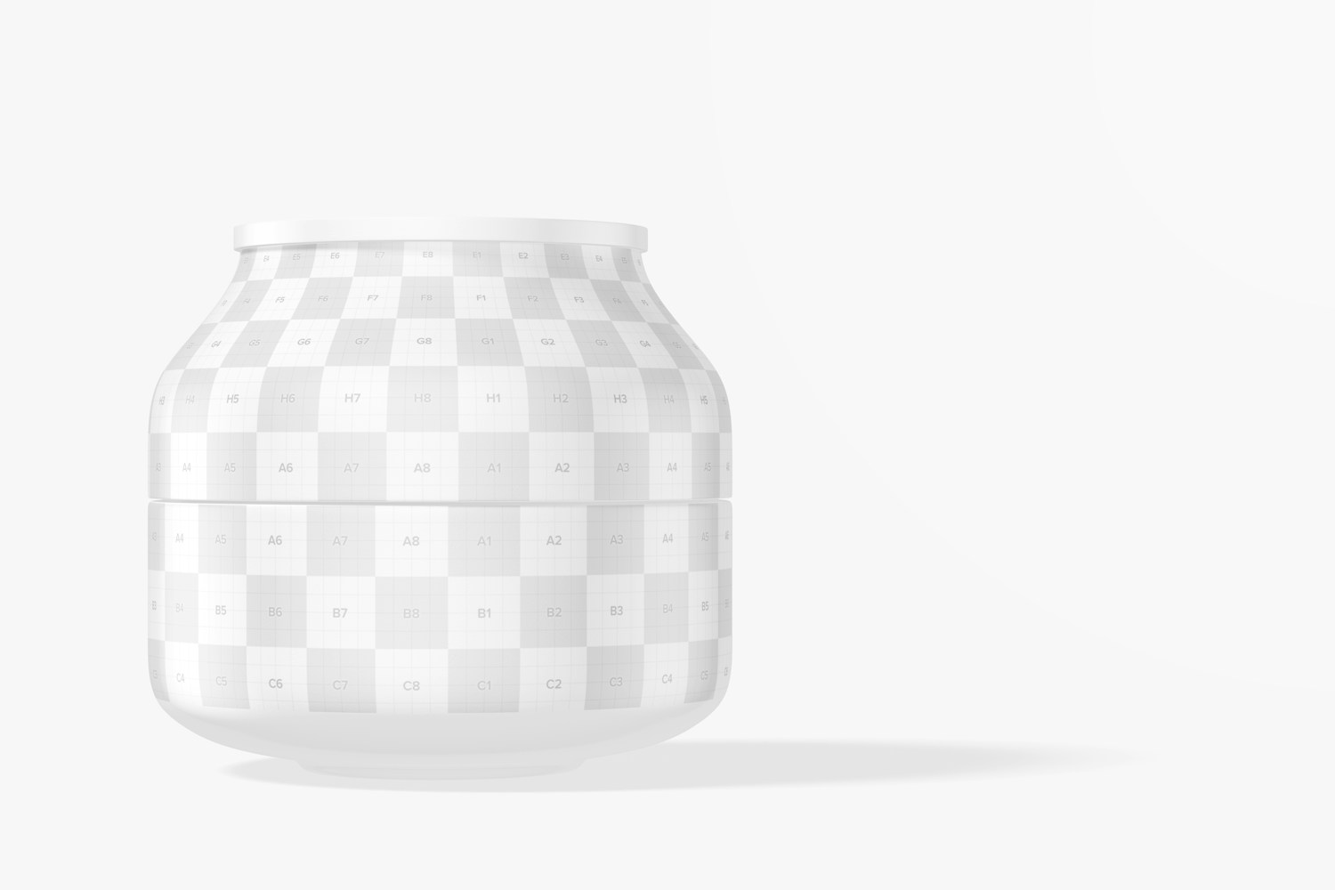 Luxury Plastic Jar Mockup, Front View
