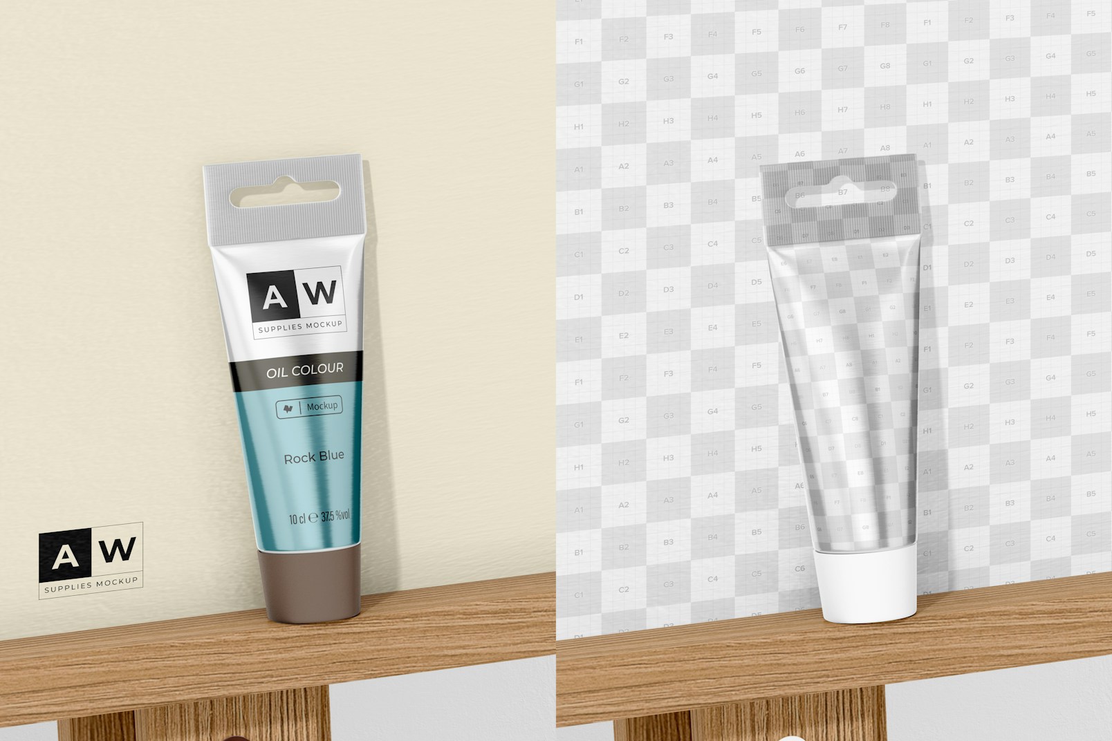 Small Paint Tube Mockup, Perspective