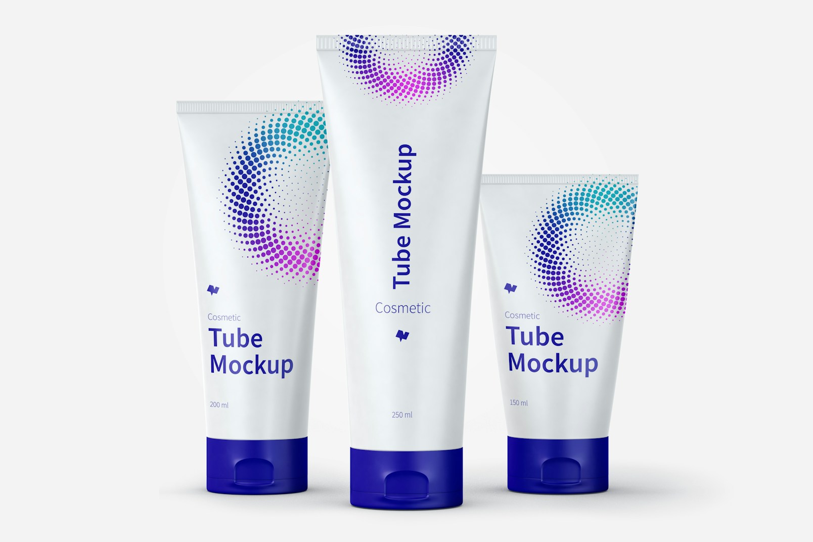 Cosmetic Tubes Mockup, Three Size 02