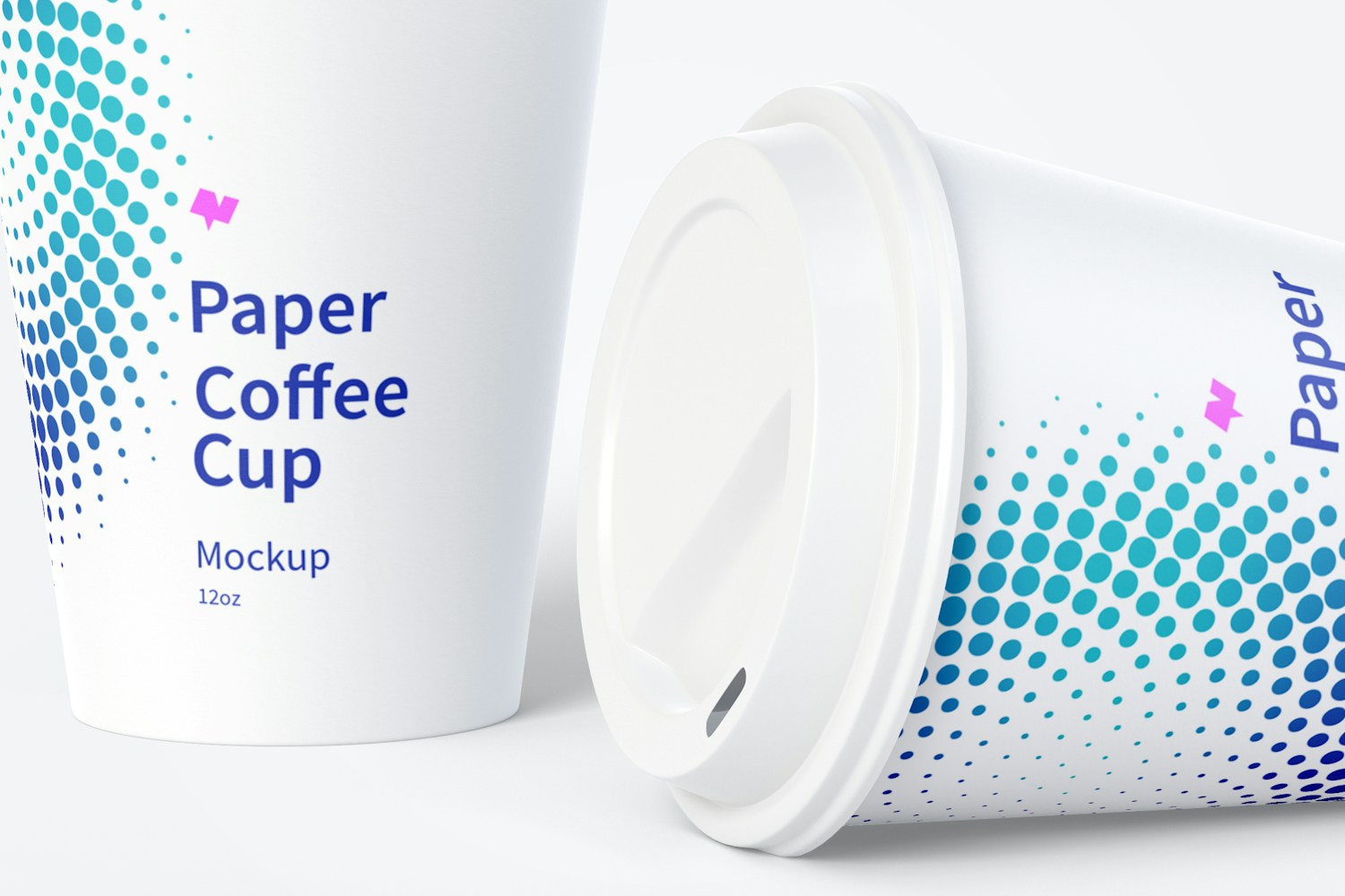 12oz Paper Coffee Cups Mockup 02