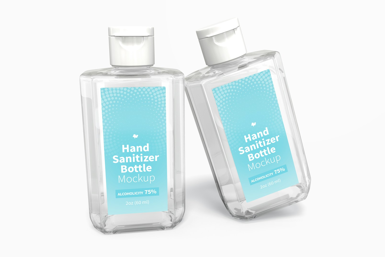 60 ml Hand Sanitizer Bottles Mockup