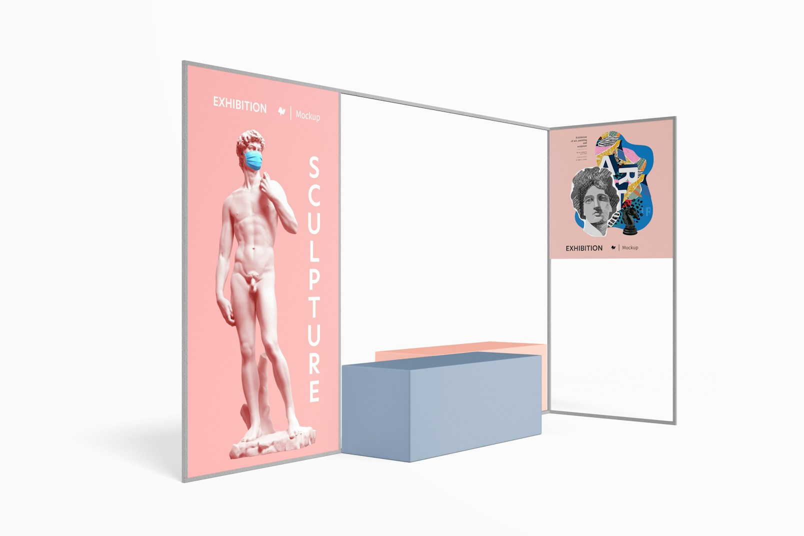Exhibition Display Stand Mockup, Left View