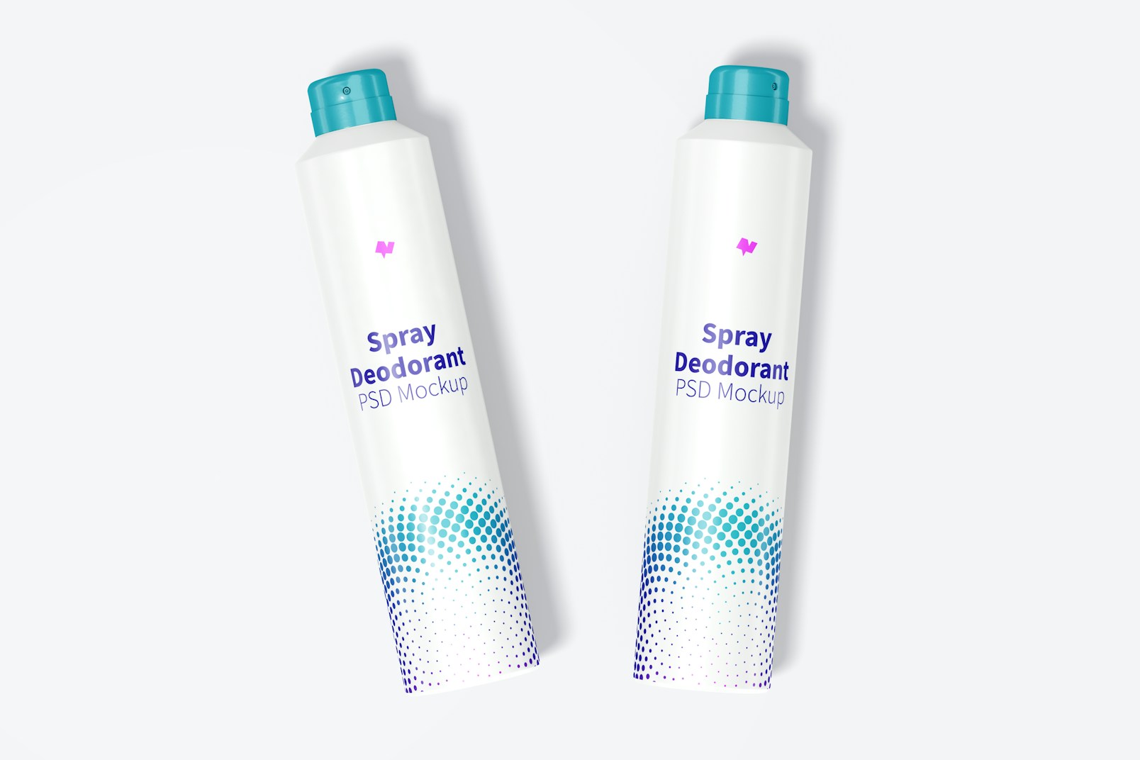 Spray Deodorants Mockup, Top View