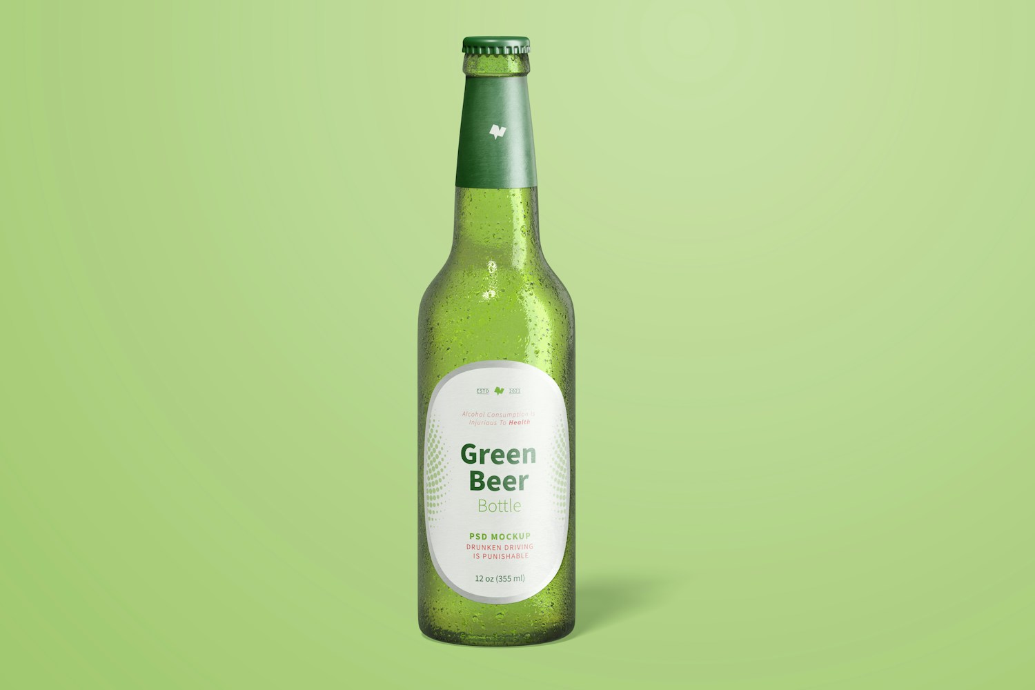 Maqueta de Botella Verde de Cerveza Maqueta de Botella Verde de Cerveza