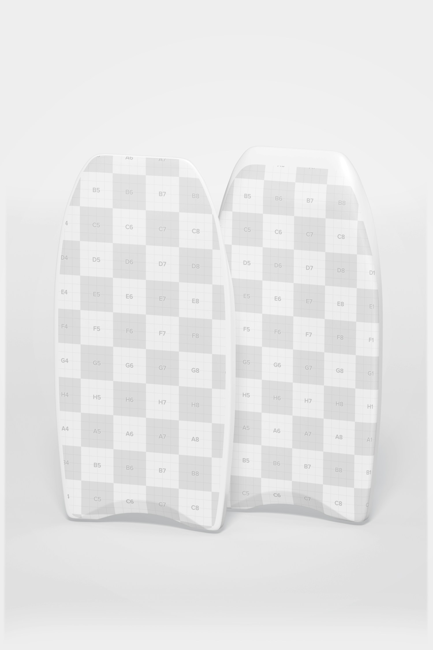 Bodyboard Mockup, Front and Back View Bodyboard Mockup, Front and Back View