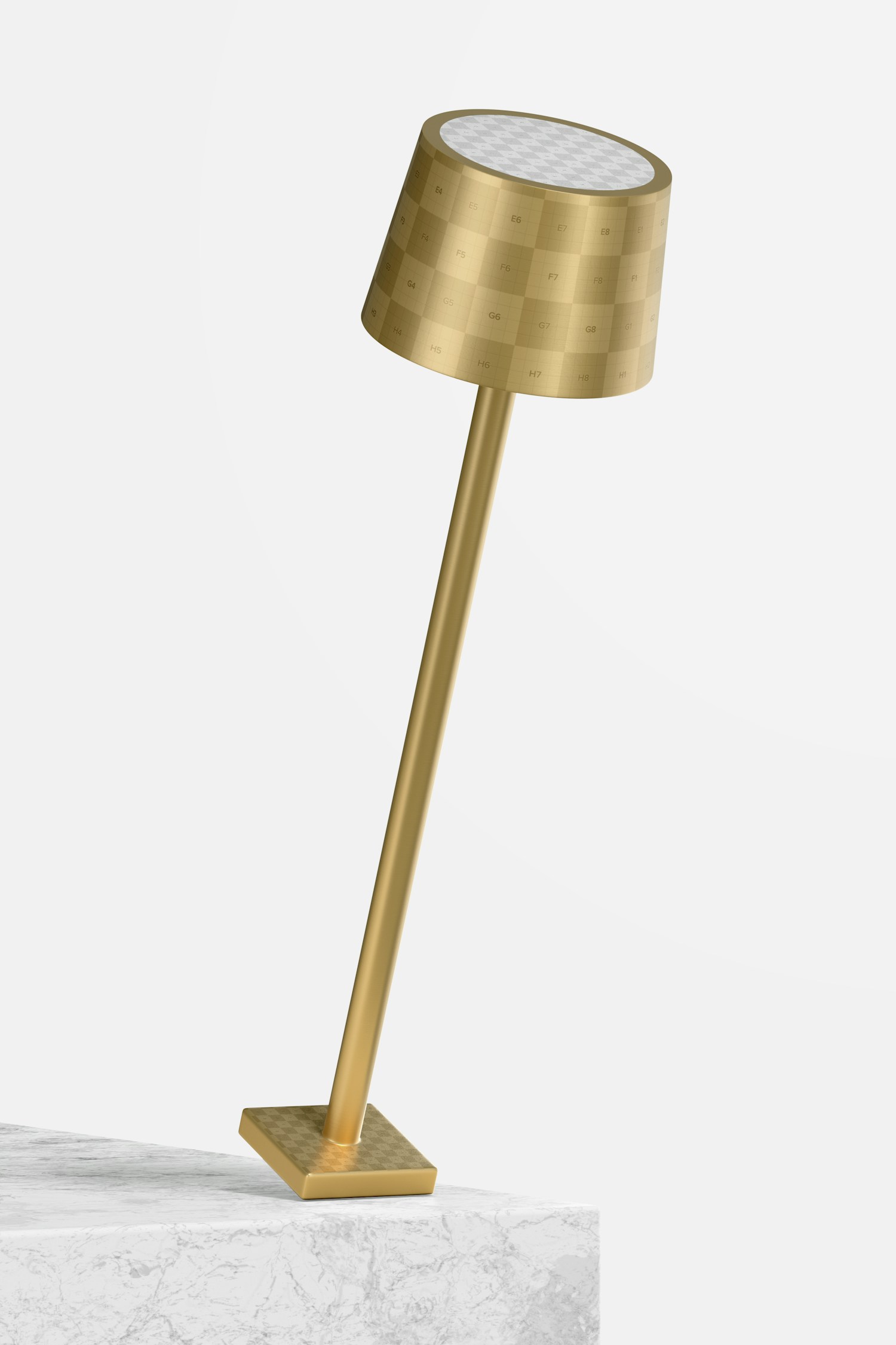 Tall Table Lamp Mockup, Leaned