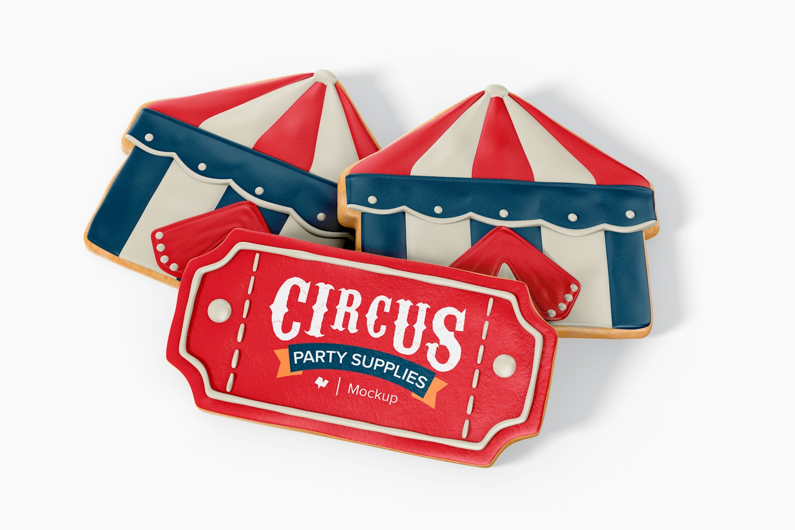Circus Party Cookies Mockup