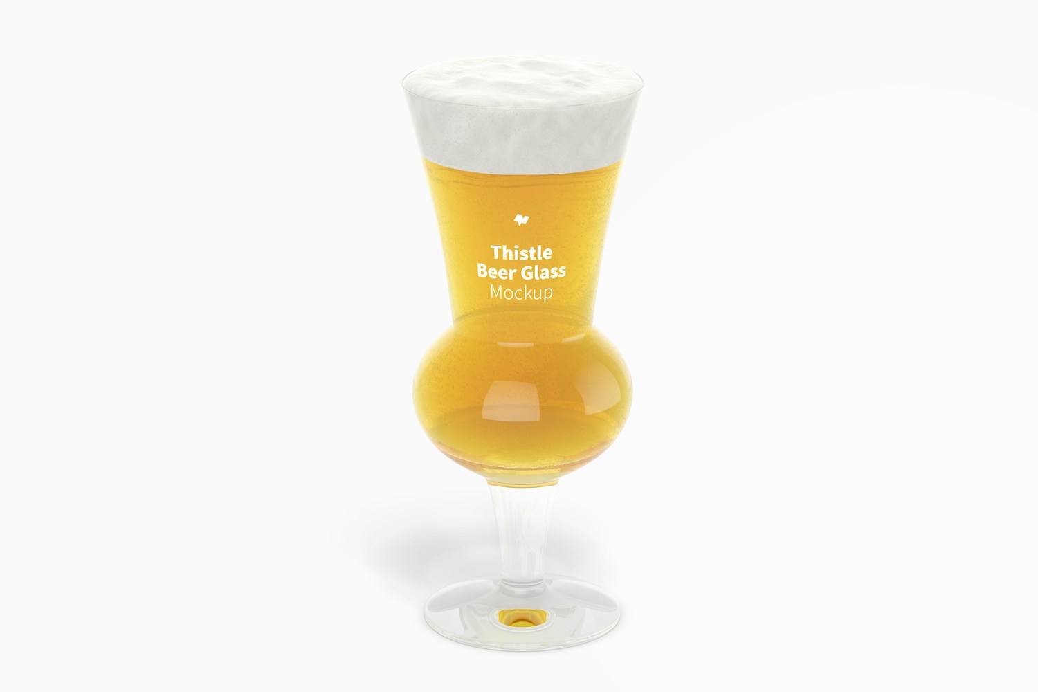 Thistle Beer Glass Mockup, Front View