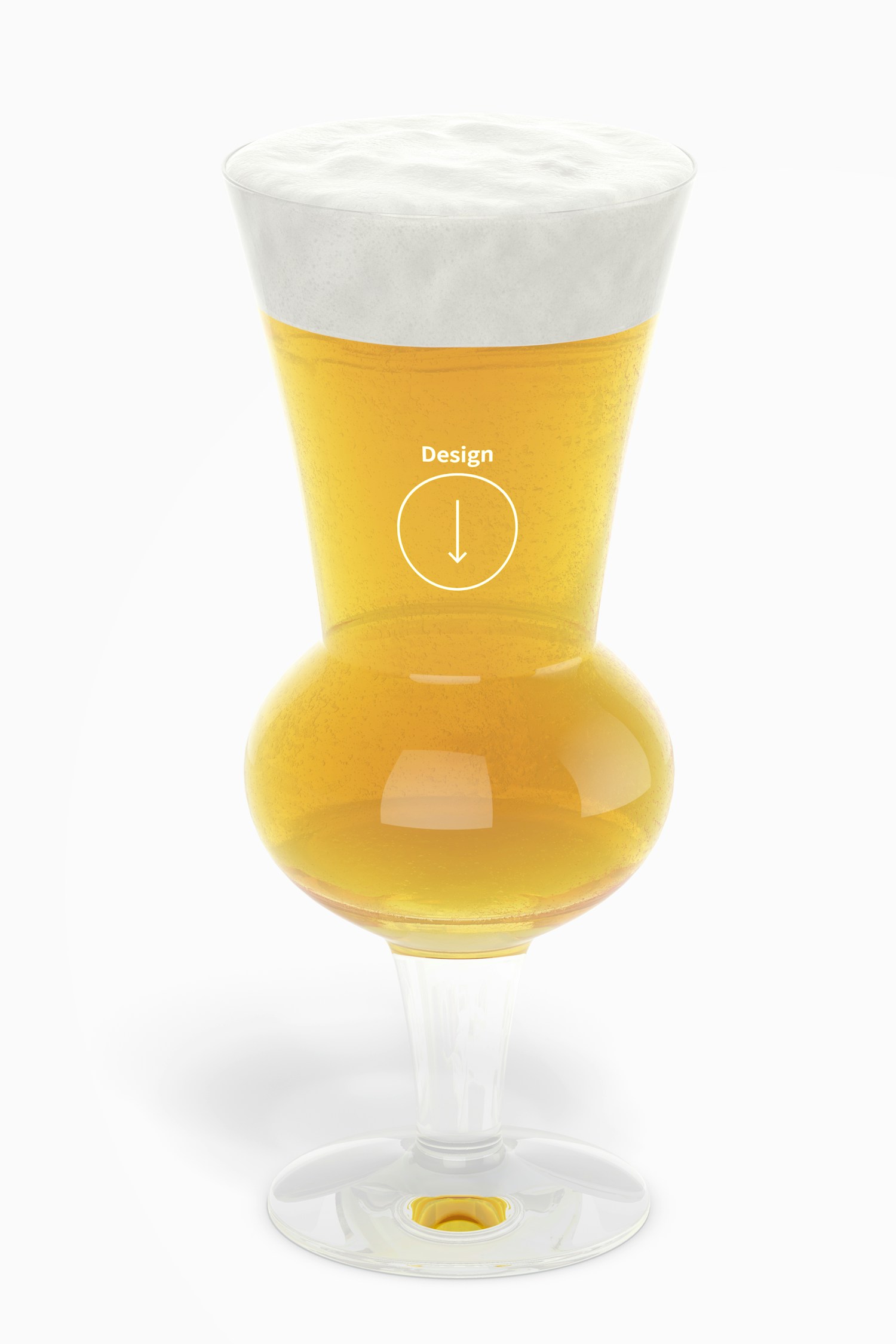 Thistle Beer Glass Mockup, Front View