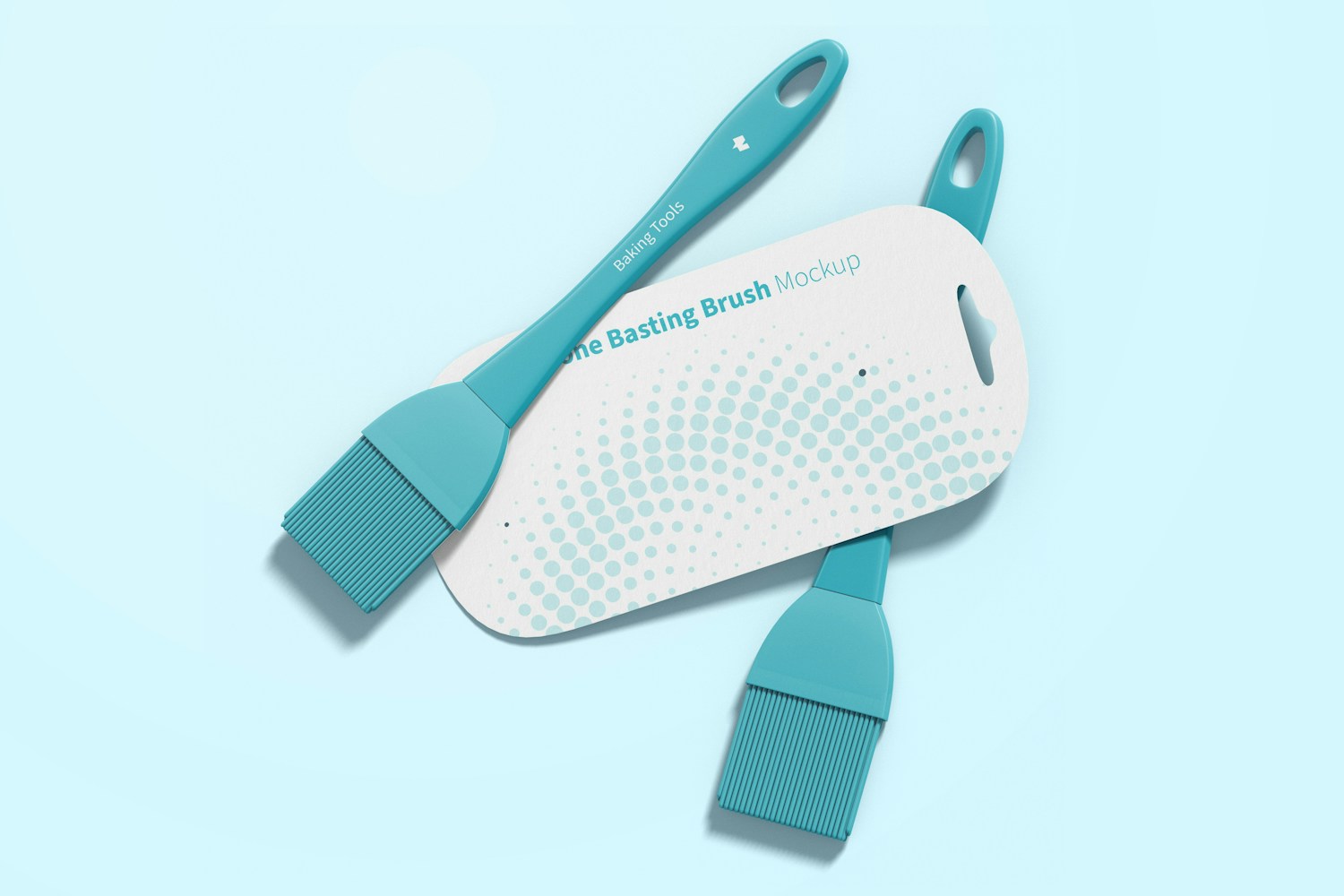 Silicone Basting Brushes Mockup, Perspective View