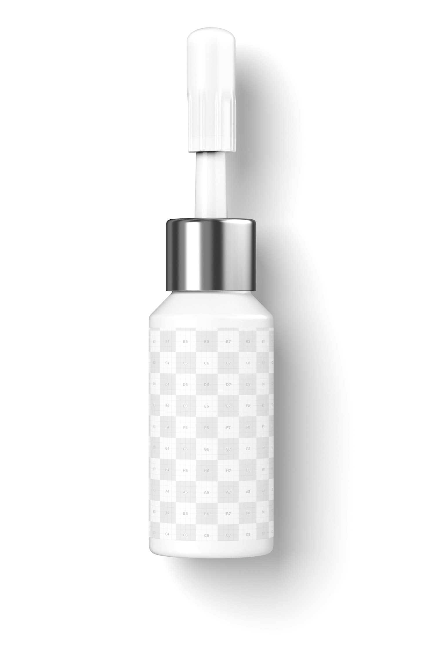 Cosmetic Micro Pigment Tattoo Bottle Mockup, Top View Cosmetic Micro Pigment Tattoo Bottle Mockup, Top View