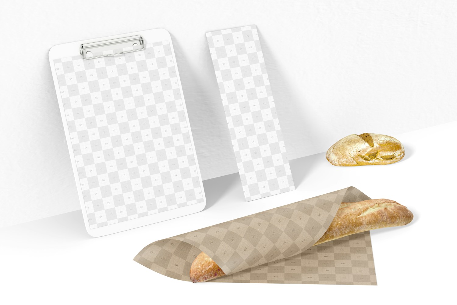 Bakery with Stationery Mockup, Leaned