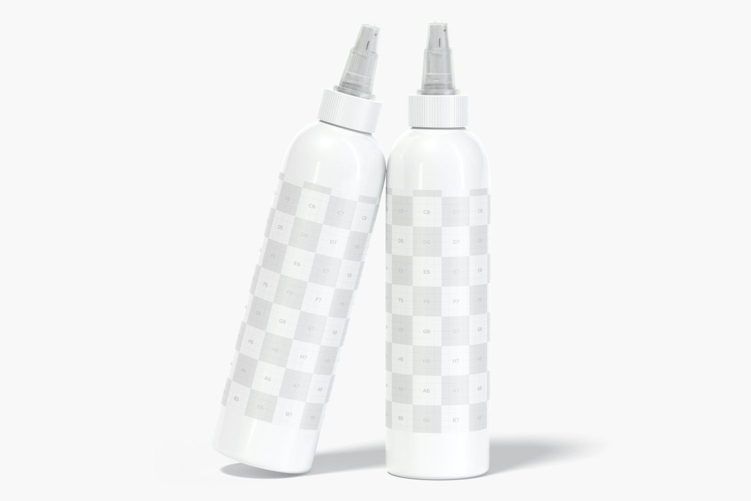4 oz Tattoo Ink Bottles Mockup, Front View 4 oz Tattoo Ink Bottles Mockup, Front View