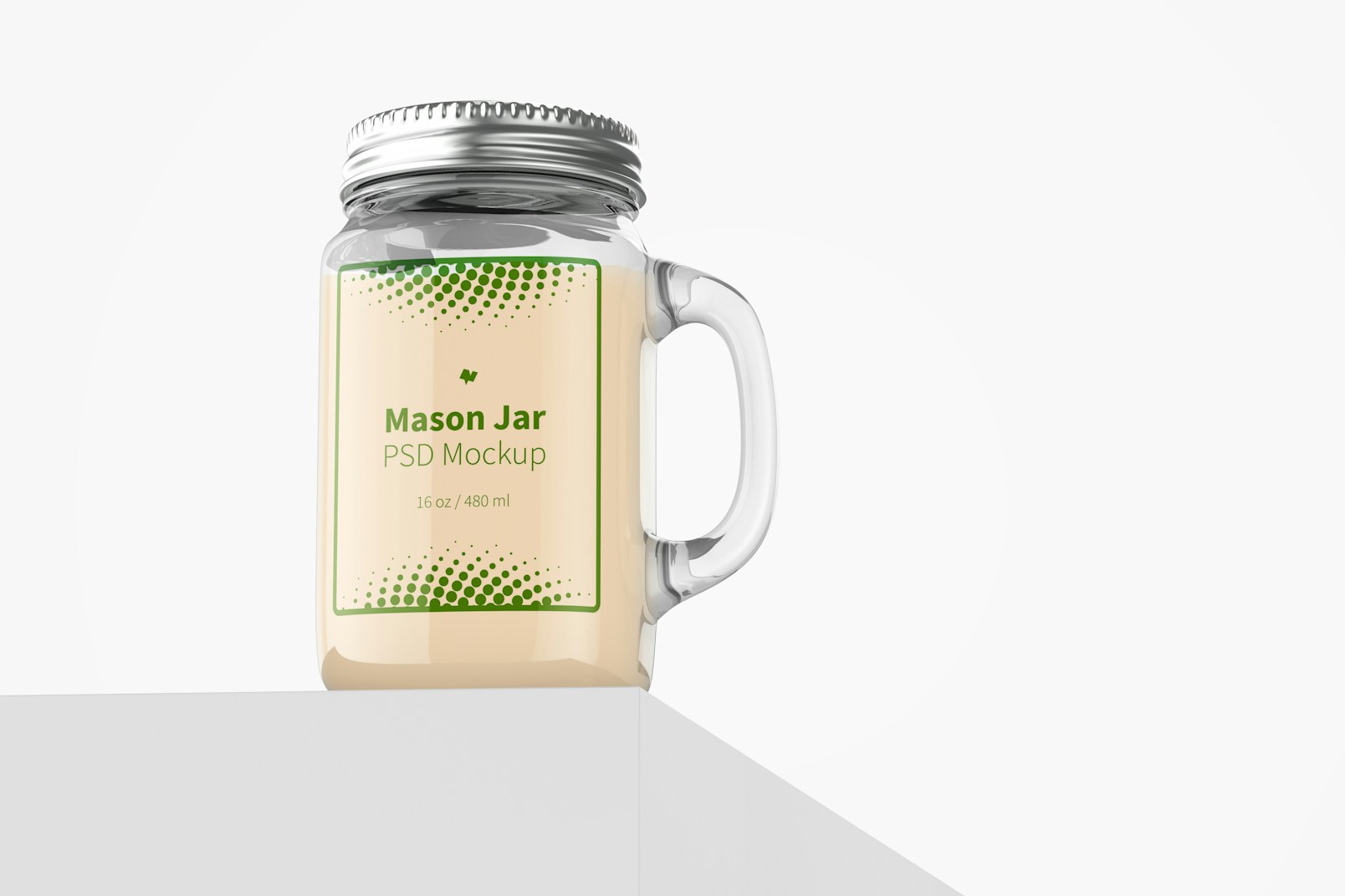 Maqueta de Mason Jar de 16 oz