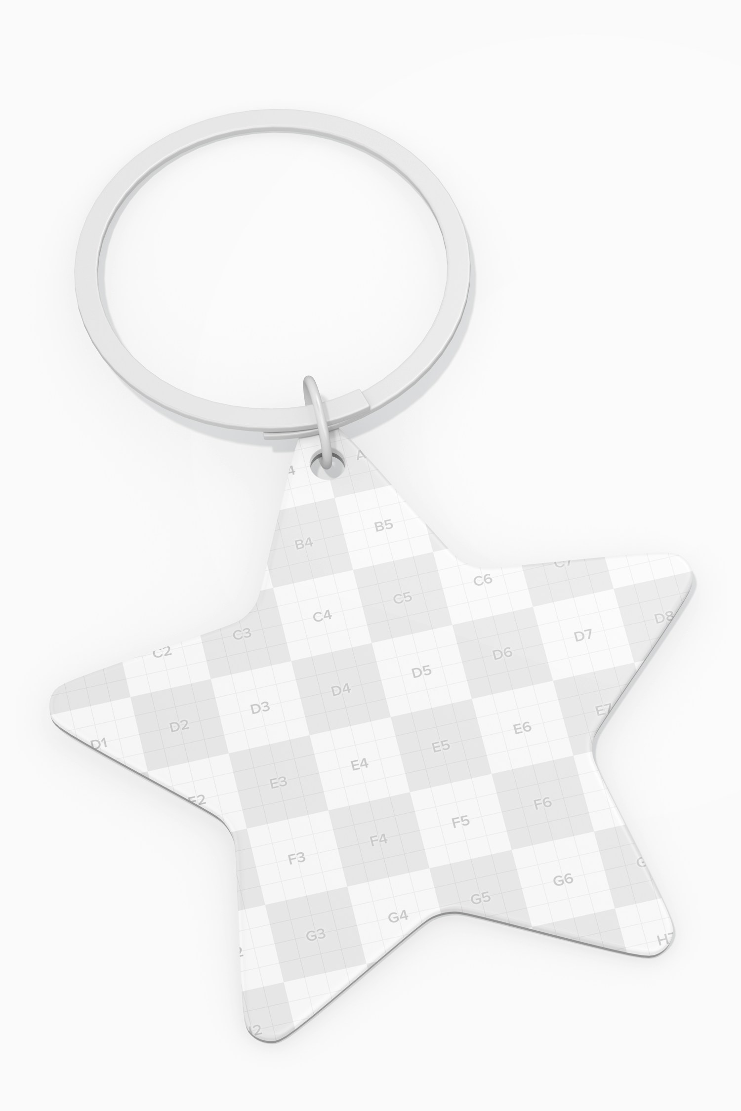 Star Shaped Pet Tag Mockup, Perspective Star Shaped Pet Tag Mockup, Perspective
