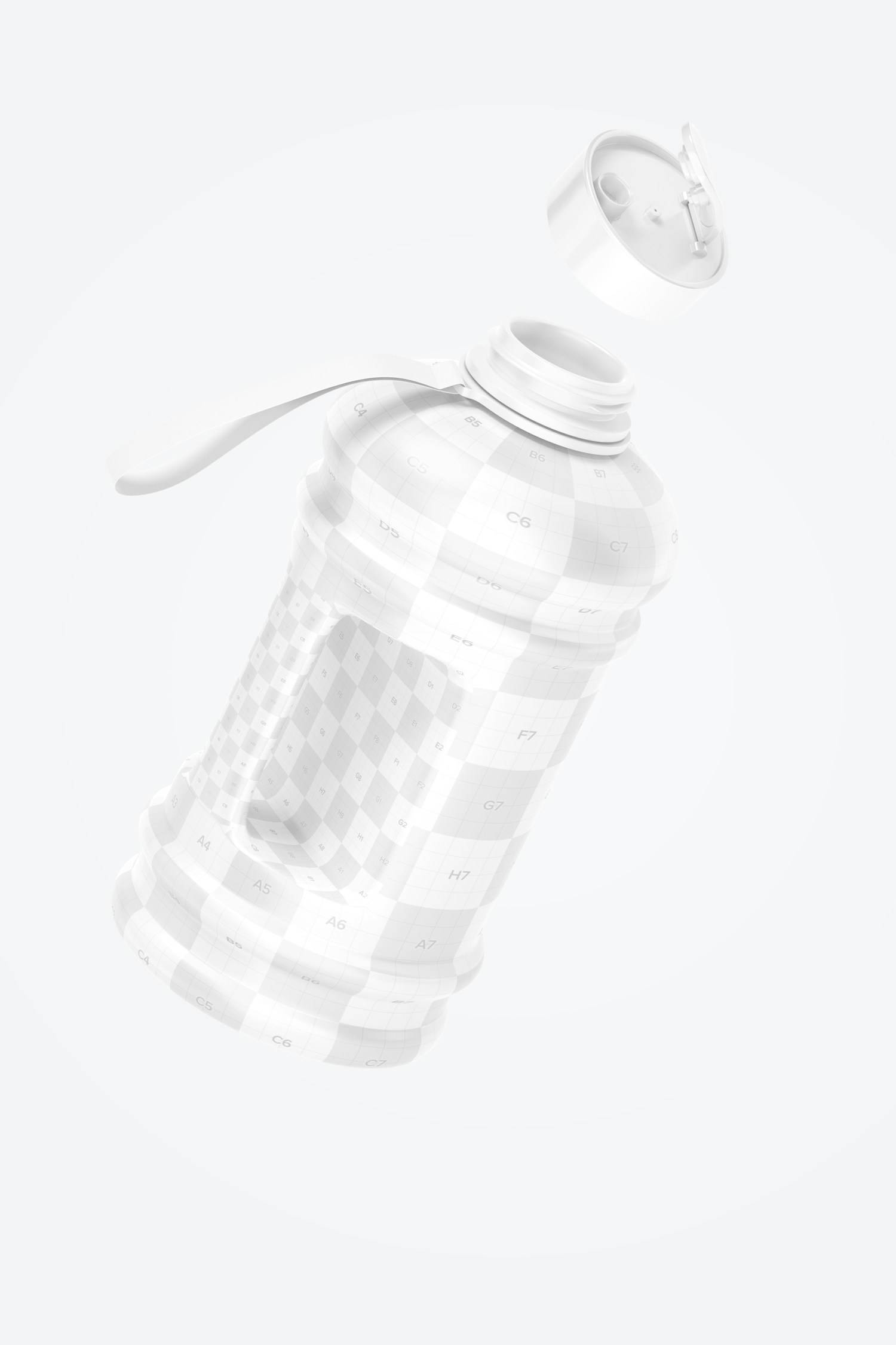 2.2 L Water Bottle Mockup, Floating 2.2 L Water Bottle Mockup, Floating