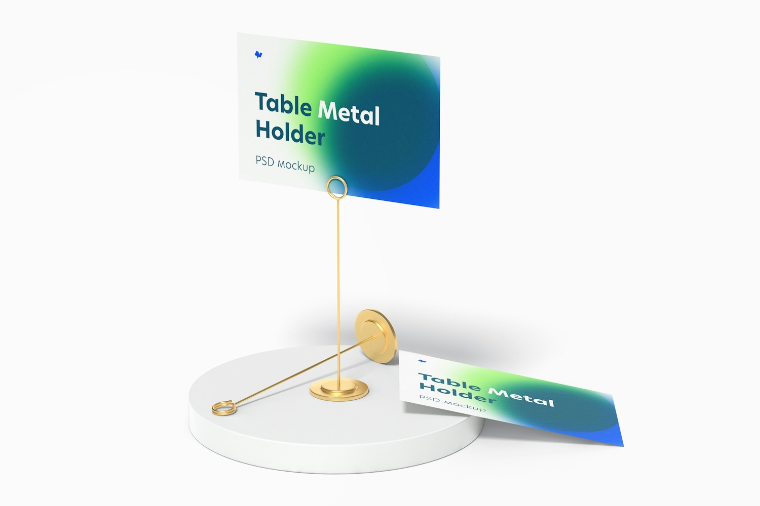 Table Stand Metal Sign Holders Mockup