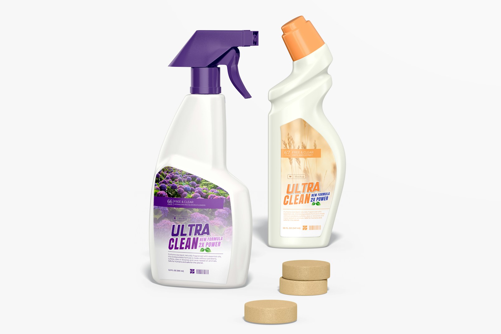 Cleaning Products Scene Mockup