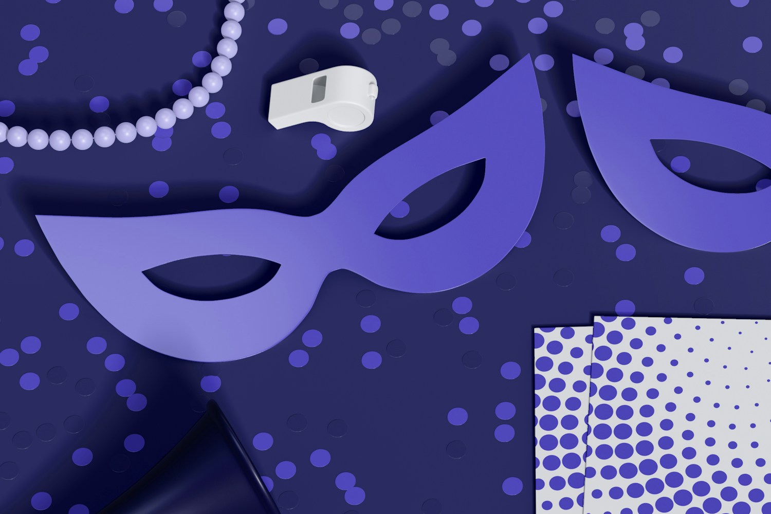 Carnival Scene with Flyer Mockup, Top View Carnival Scene with Flyer Mockup, Top View