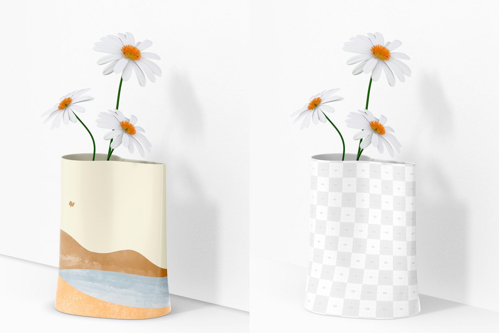 Watering Can Vase Mockup, Front View
