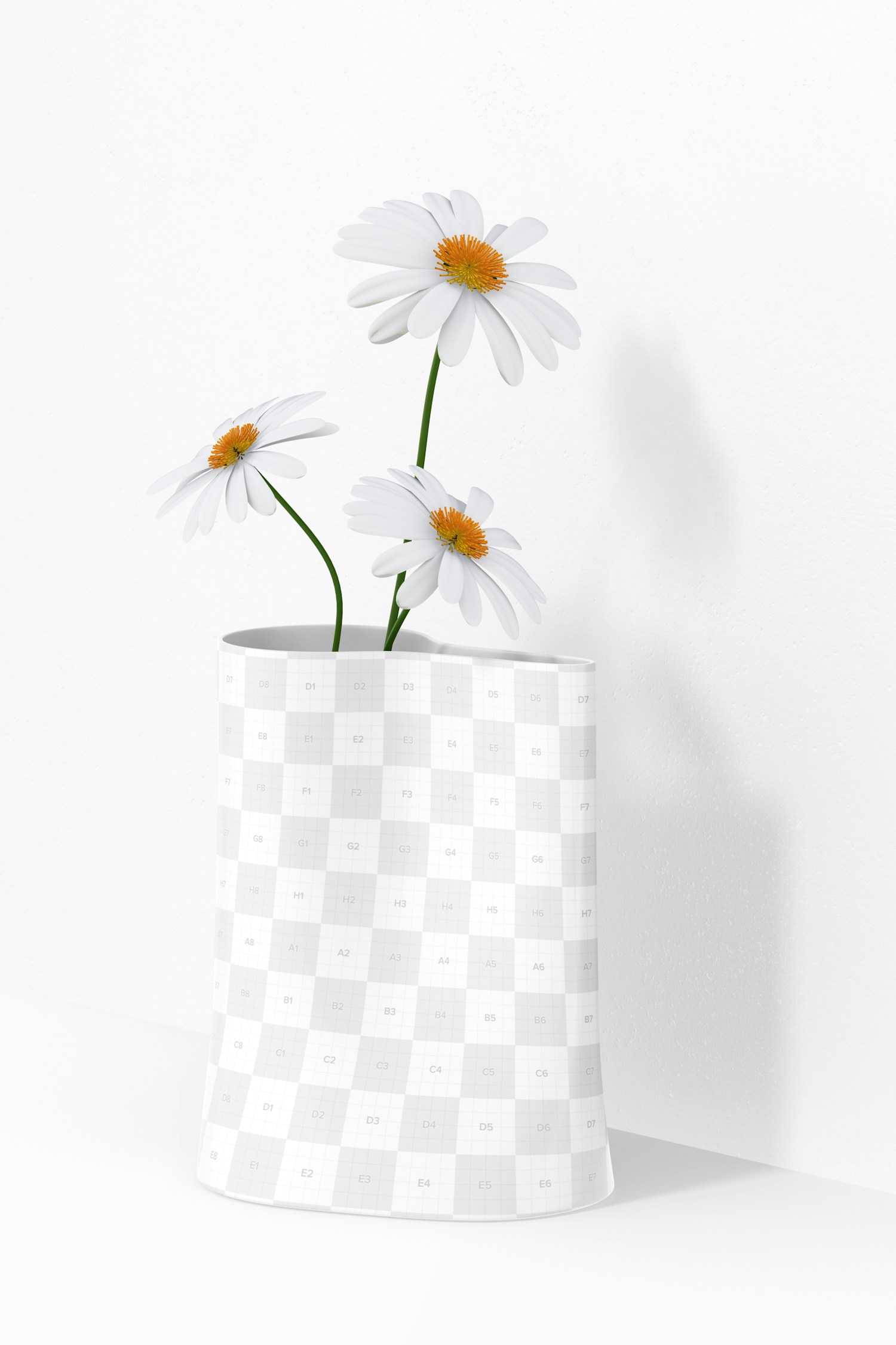 Watering Can Vase Mockup, Front View