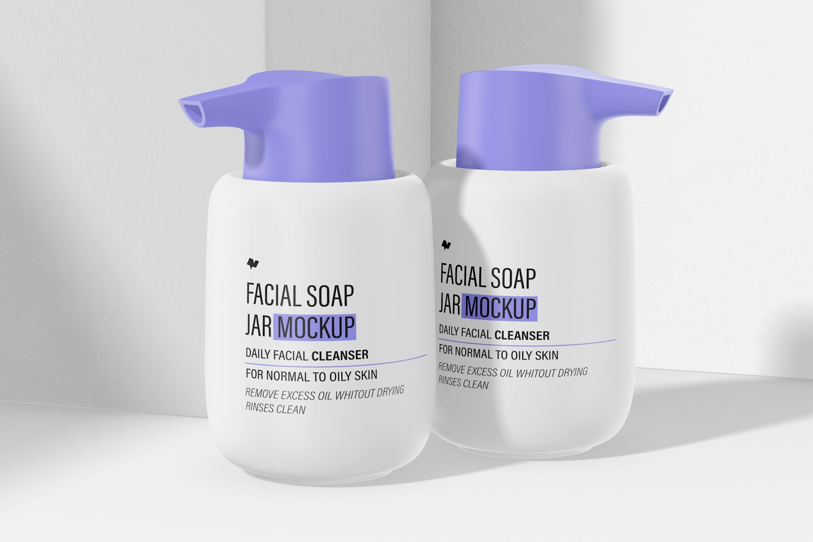 Facial Soap Jars Mockup