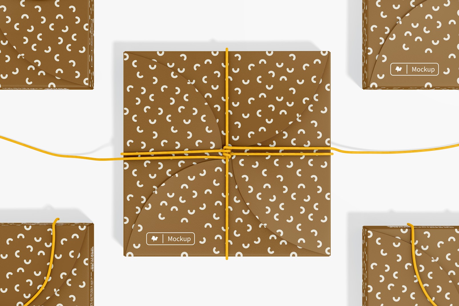 Cookie Boxes Mockup, Top View