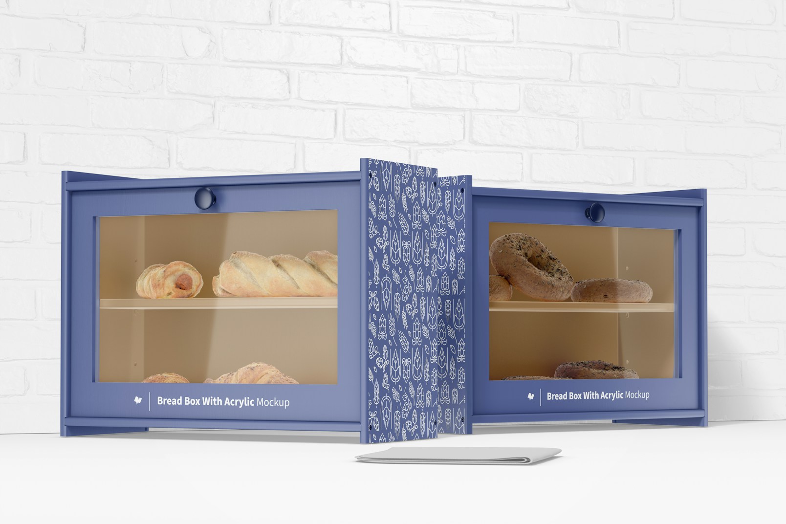 Bread Boxes with Acrylic Window Mockup