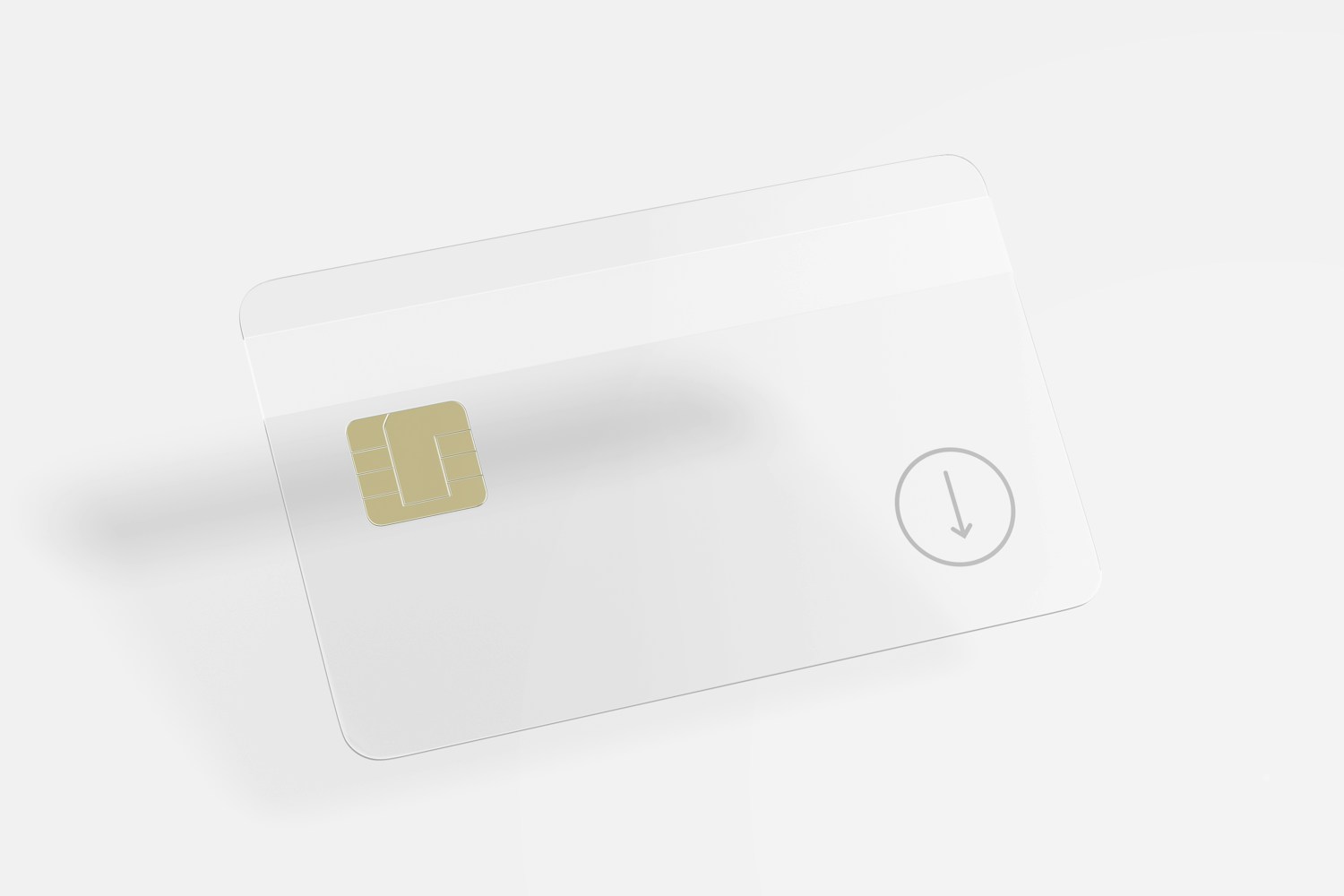 Clear Credit Card Mockup, Leaned Clear Credit Card Mockup, Leaned