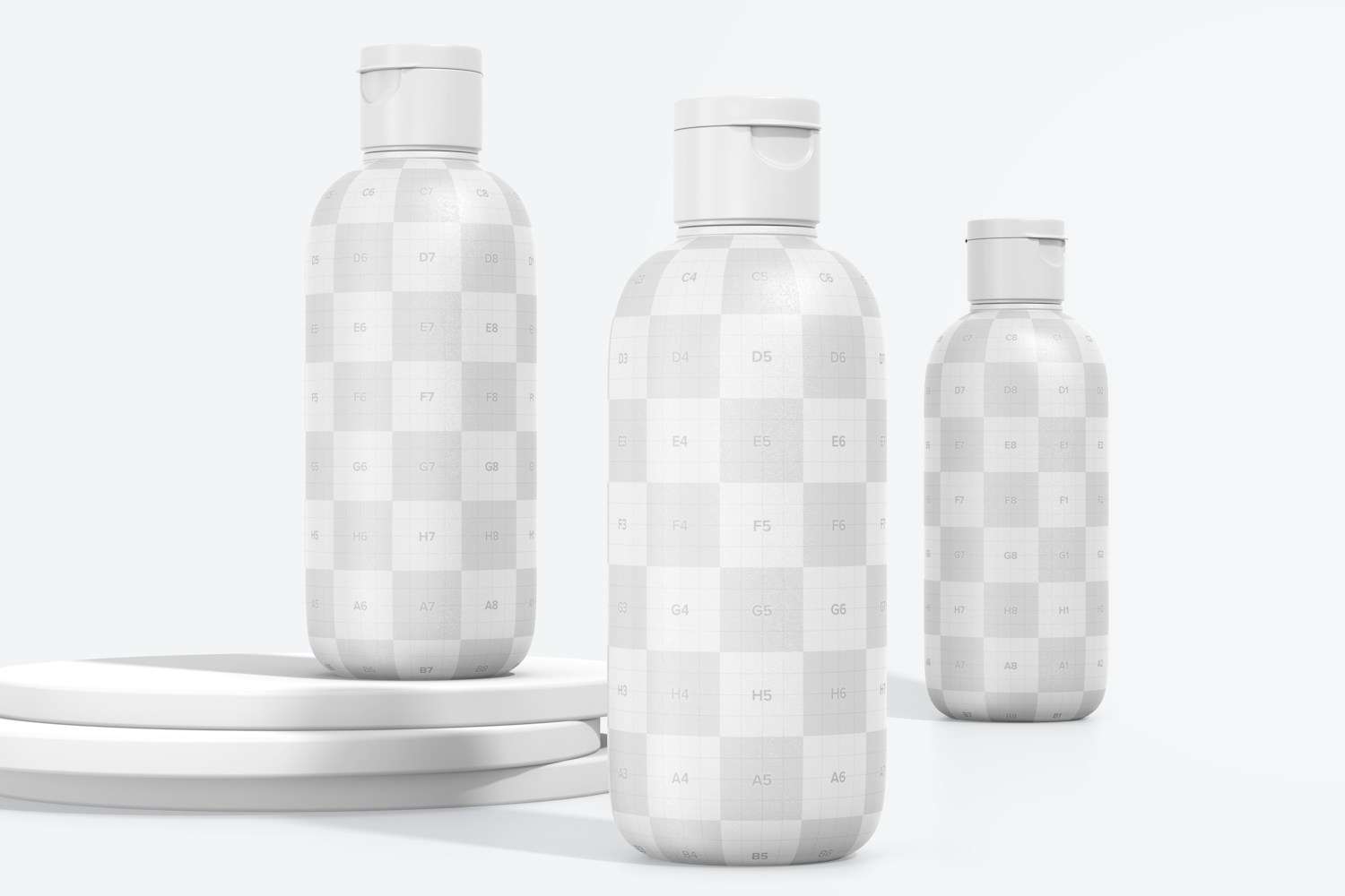 Tu diseño lucirá hermoso en estas tres botellas.