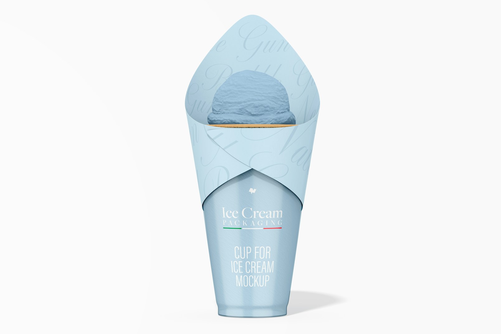 Cup for Ice Cream Mockup, Front View