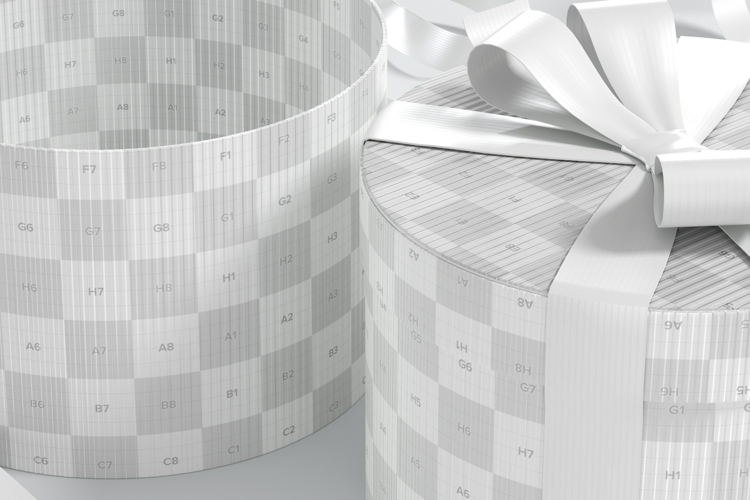 Customize your design in this mockup with two gift boxes.