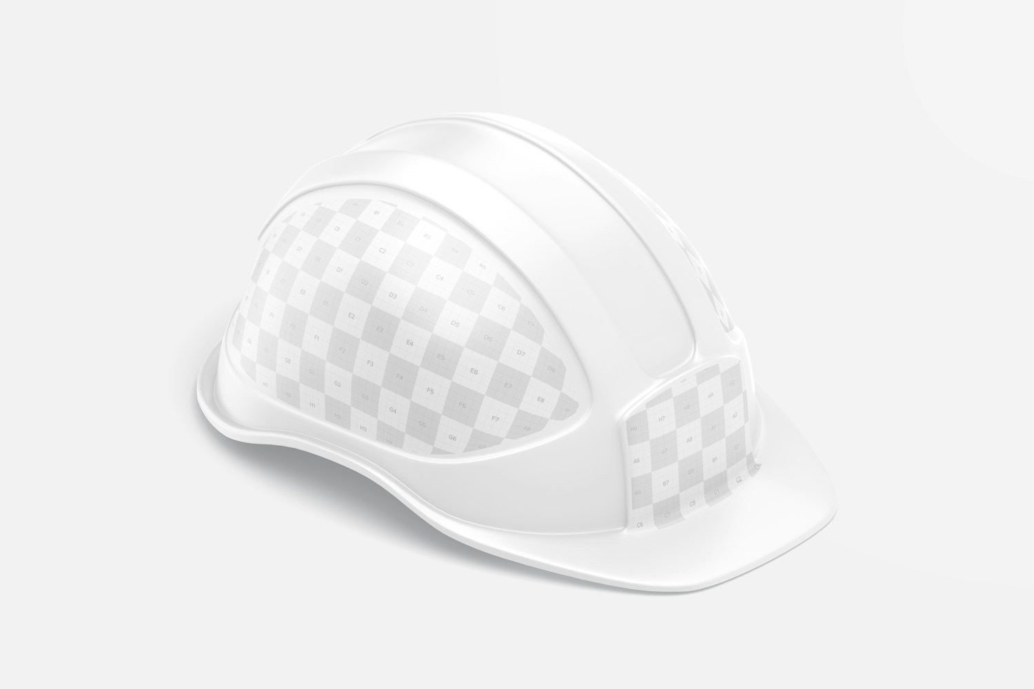 Maqueta de Casco de Construcción, Vista Derecha Isométrica Maqueta de Casco de Construcción, Vista Derecha Isométrica