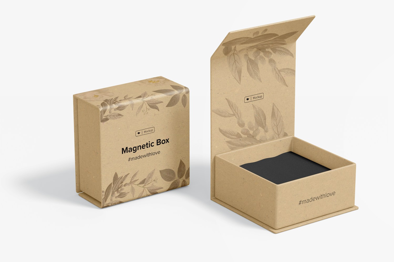Magnetic Boxes Mockup, Opened and Closed
