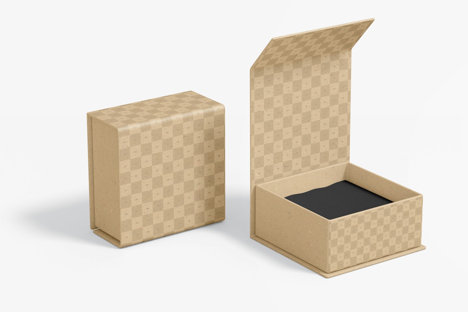 Magnetic Boxes Mockup, Opened and Closed