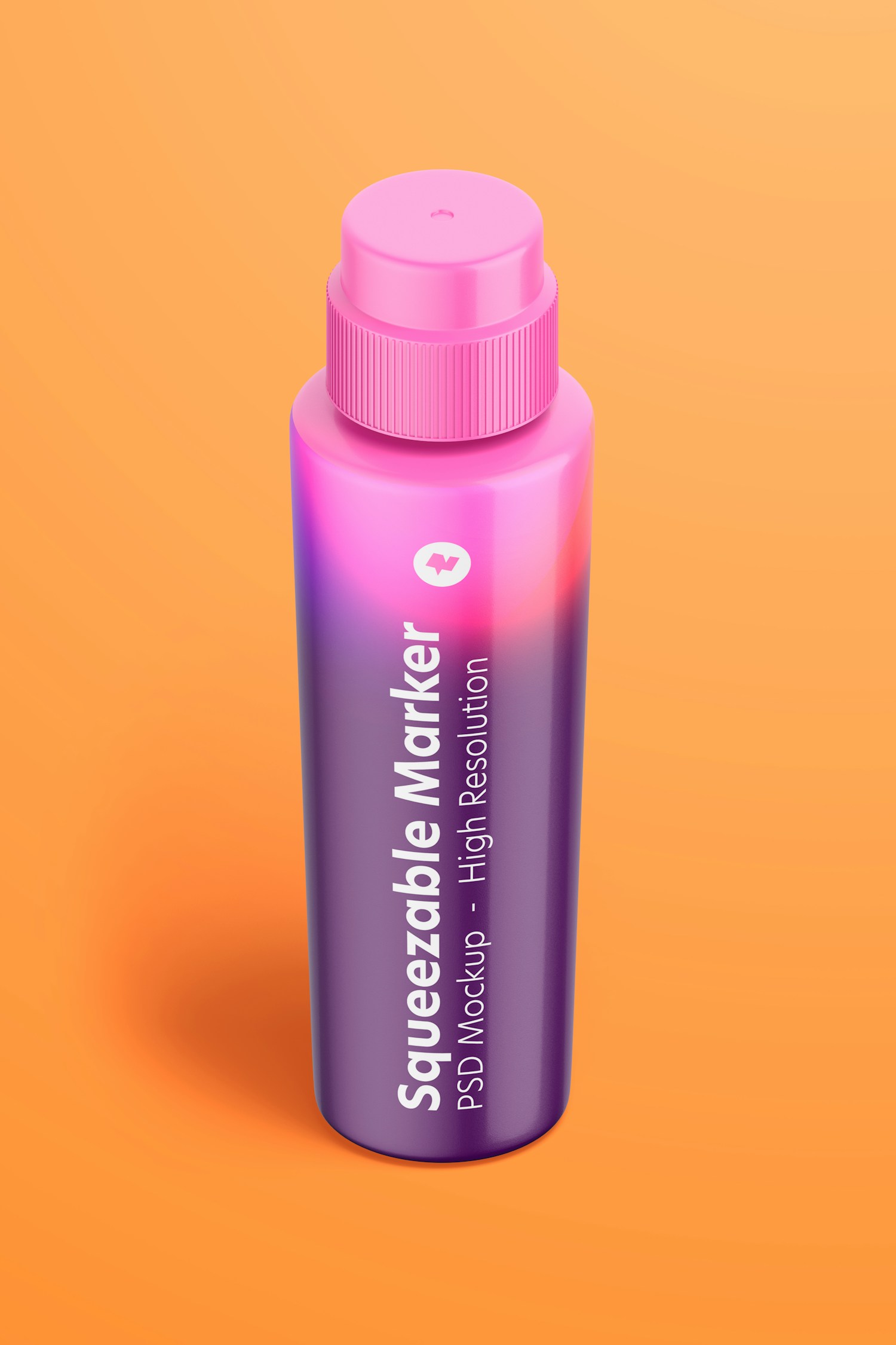 Squeezable Marker Mockup, Isometric View