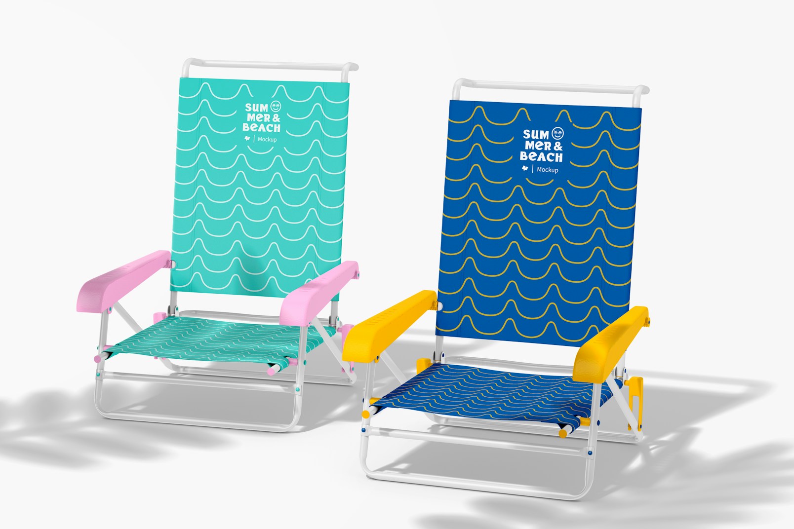 Flat Beach Chairs Mockup