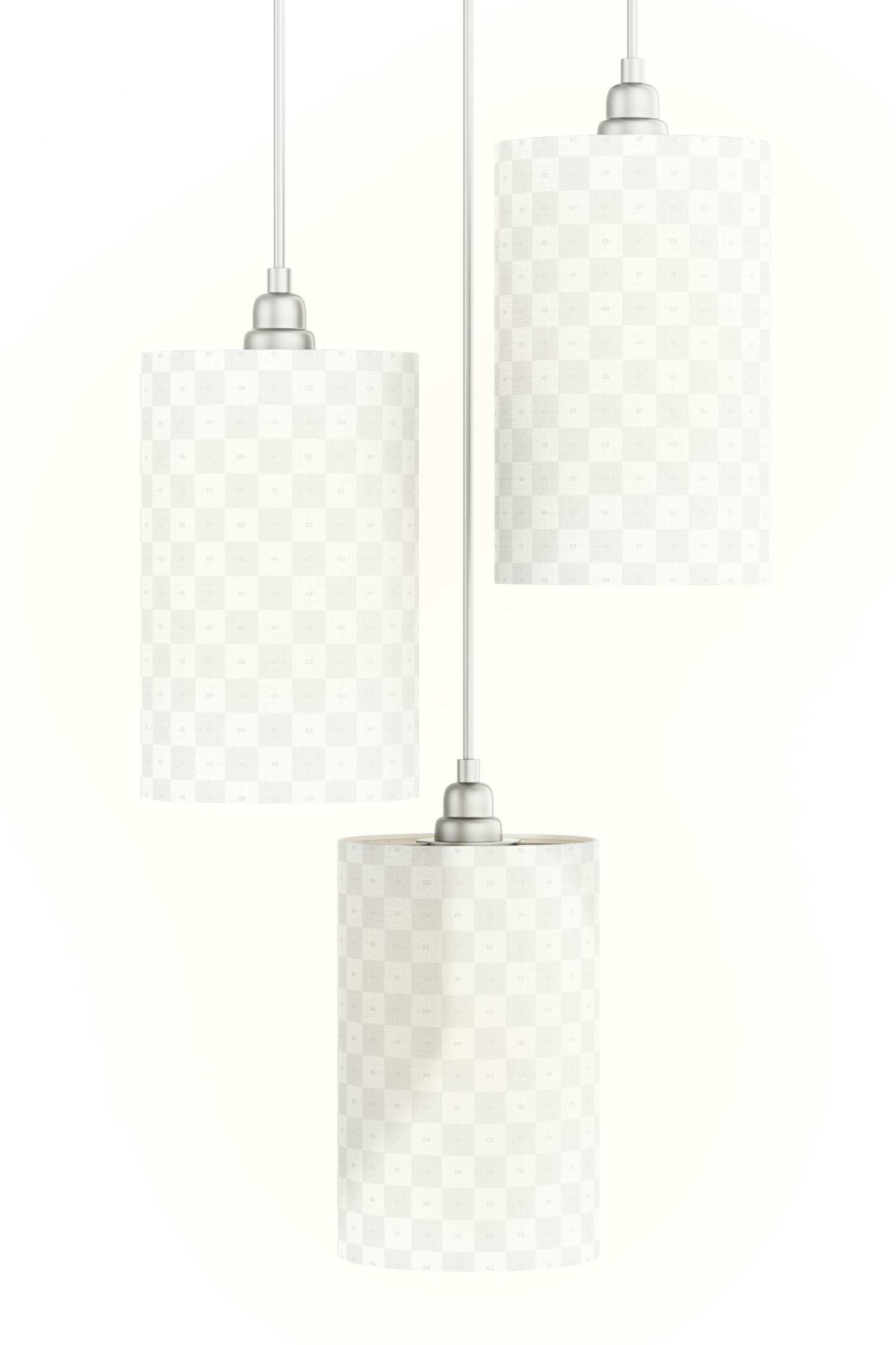 Cylinder Pendant Lamp Mockup, Front View